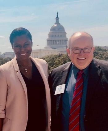 President Gilmer with Shirlethia Franklin, Esq.